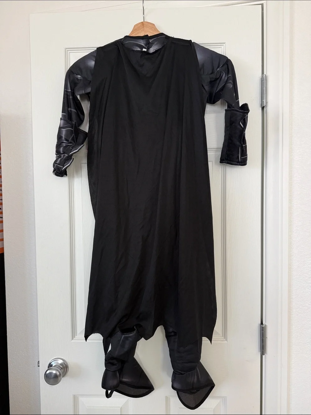Kids Black Superhero Costume with Yellow Emblem